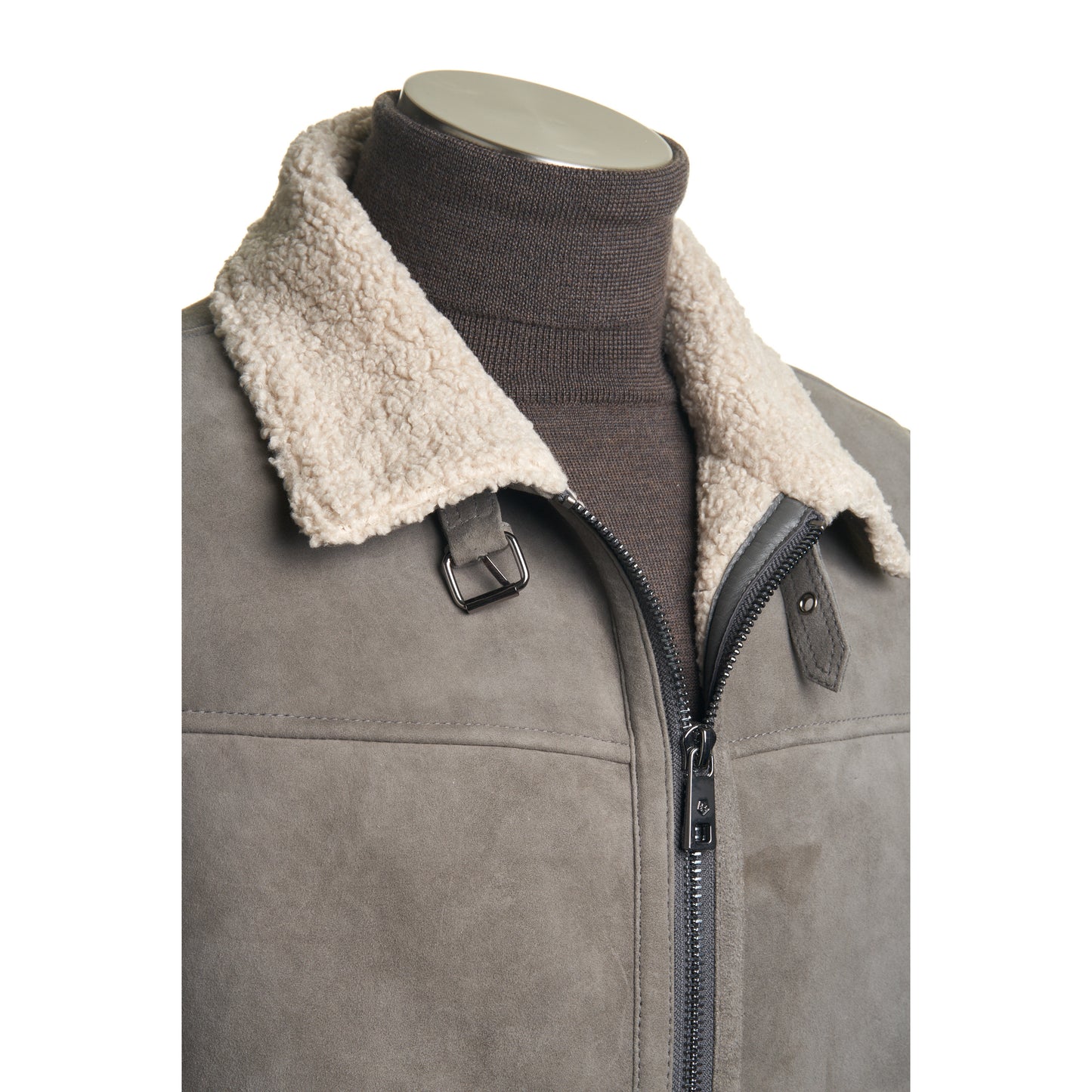 Milestone Madox Suede Jacket in Grey