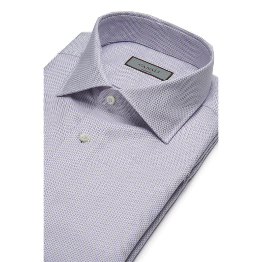 Canali Dress Cotton Dress Shirt in Light Lavender