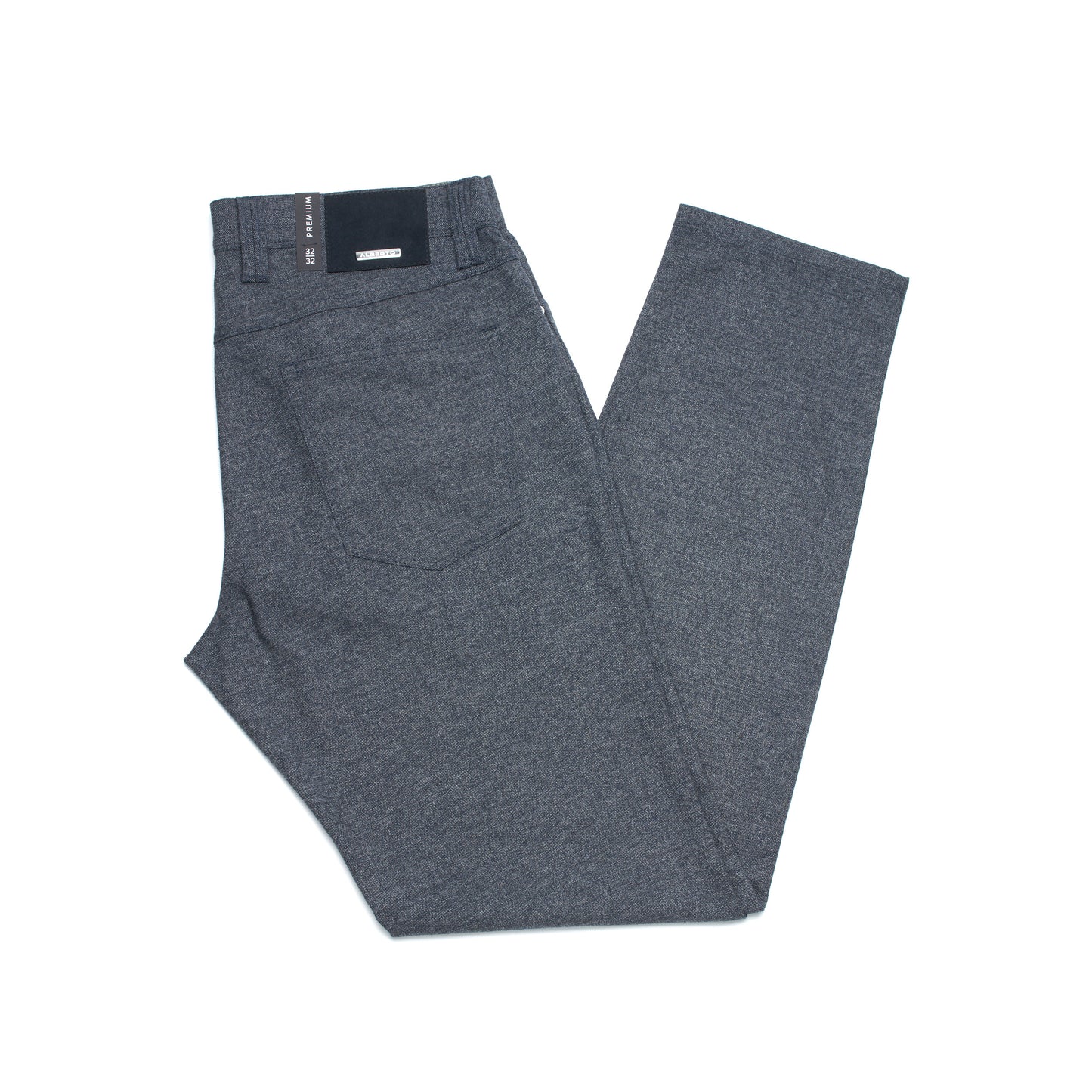 Alberto Lightweight Flannel Pipe Regular Fit Pant Model in Mid Blue