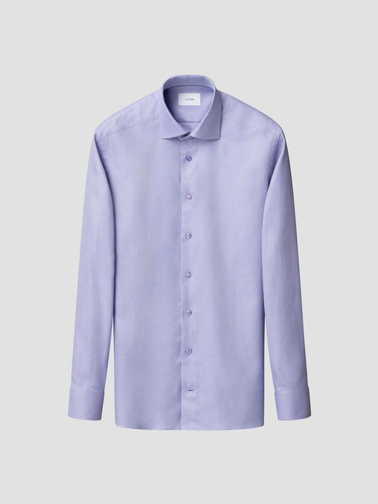 Eton Contemporary Fit Purple Shirt with Purple Contrast Buttons