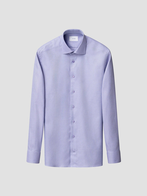 Eton Contemporary Fit Purple Shirt with Purple Contrast Buttons
