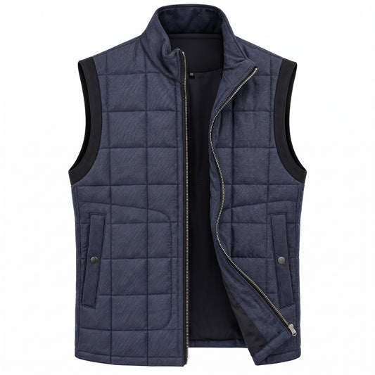 Pal Zileri Reversible Quilted Vest in Blue
