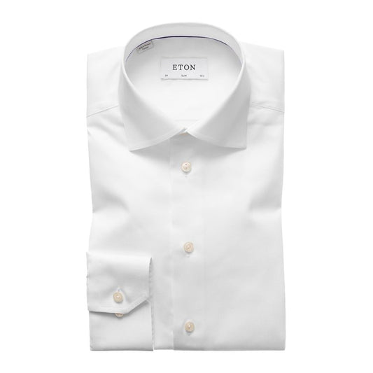 Eton Signature Twill Dress Shirt in White
