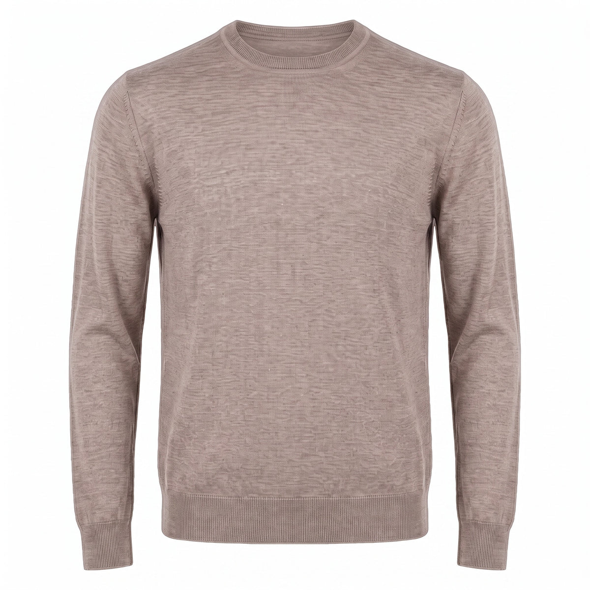 Pal Zileri 18 Gauge Lightweight Wool Crewneck Sweater – Mocha