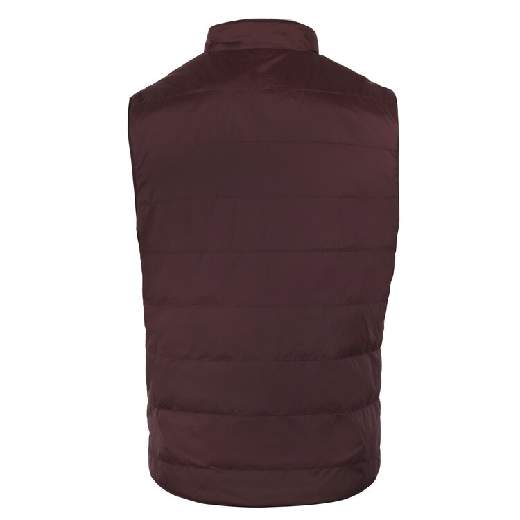 Stenströms Quilted Nylon Vest in Wine