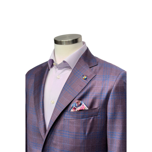 Belvest Sport Jacket in 100% Light Wool in Maroon