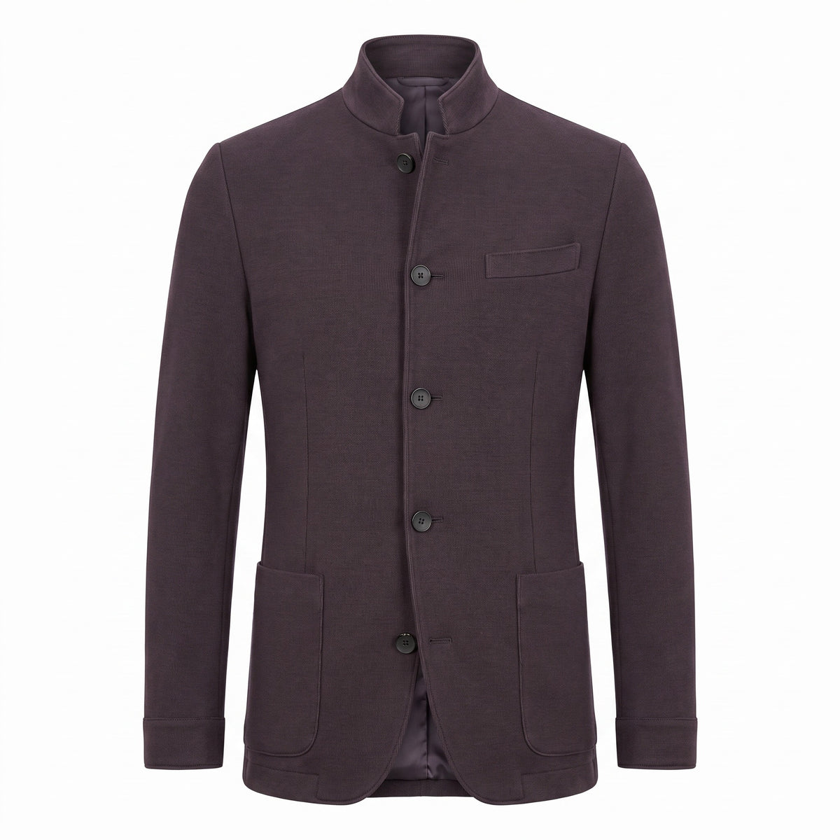 Fradi Wool and Cotton Jersey Billionaire Jacket in Plum