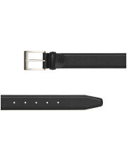 Canali Calfskin Leather Belt in Black