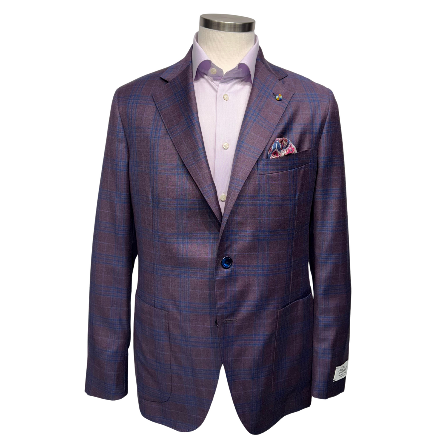Belvest Sport Jacket in 100% Light Wool in Maroon