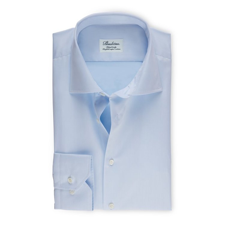 Stenströms Super Light Fabric Dress Shirt in Light Blue