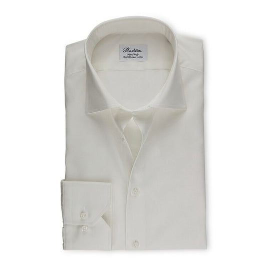 Stenströms Superior Twill Dress Shirt in Off-White
