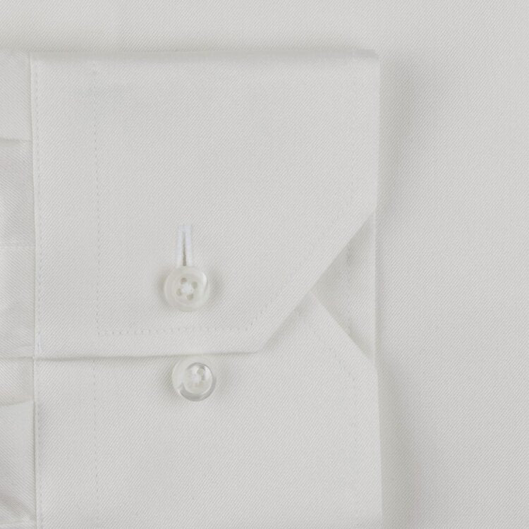 Stenströms Superior Twill Dress Shirt in Off-White