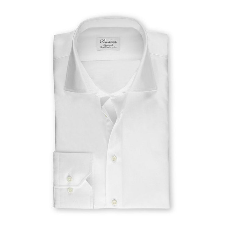 Stenströms Superior Twill Dress Shirt in White