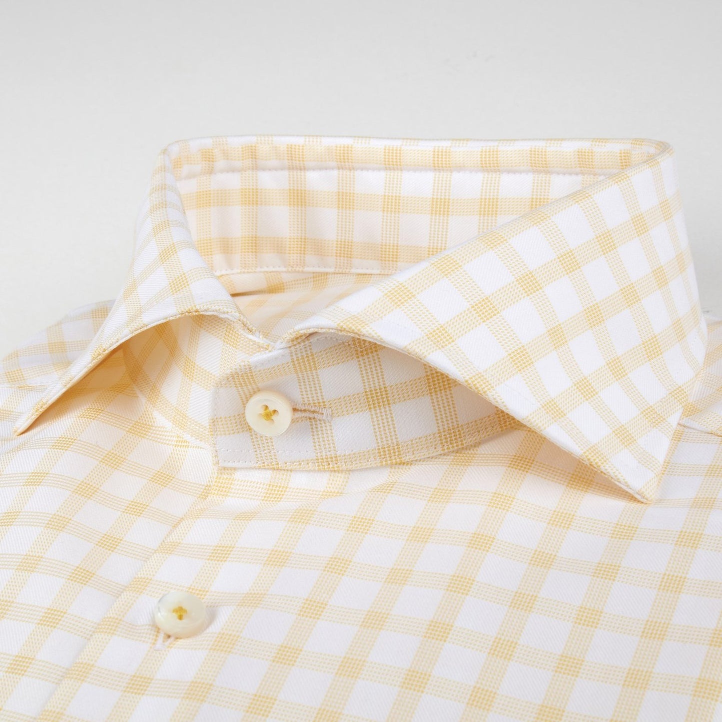 Stenströms Sport Shirt in Yellow and White Check Pattern