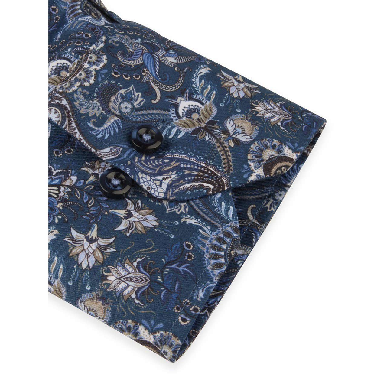 Stenstroms Blue Patterned Twill Sport Shirt