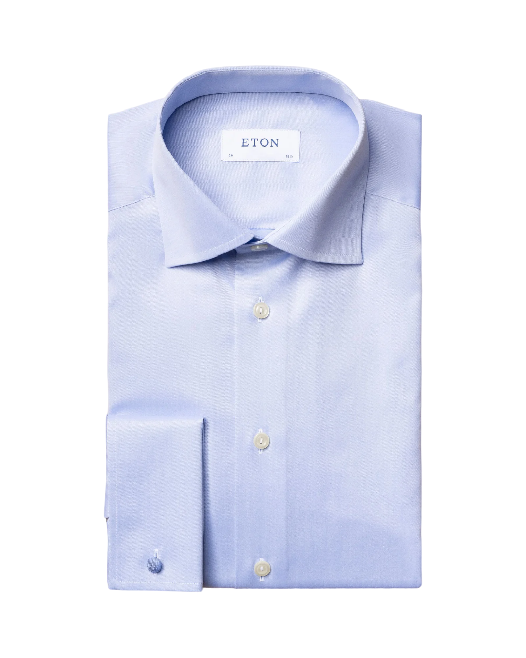 Eton Signature Twill French Cuff Shirt in Light Blue