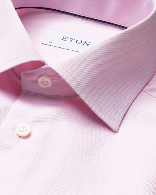 Eton Signature Twill Dress Shirt -Pink