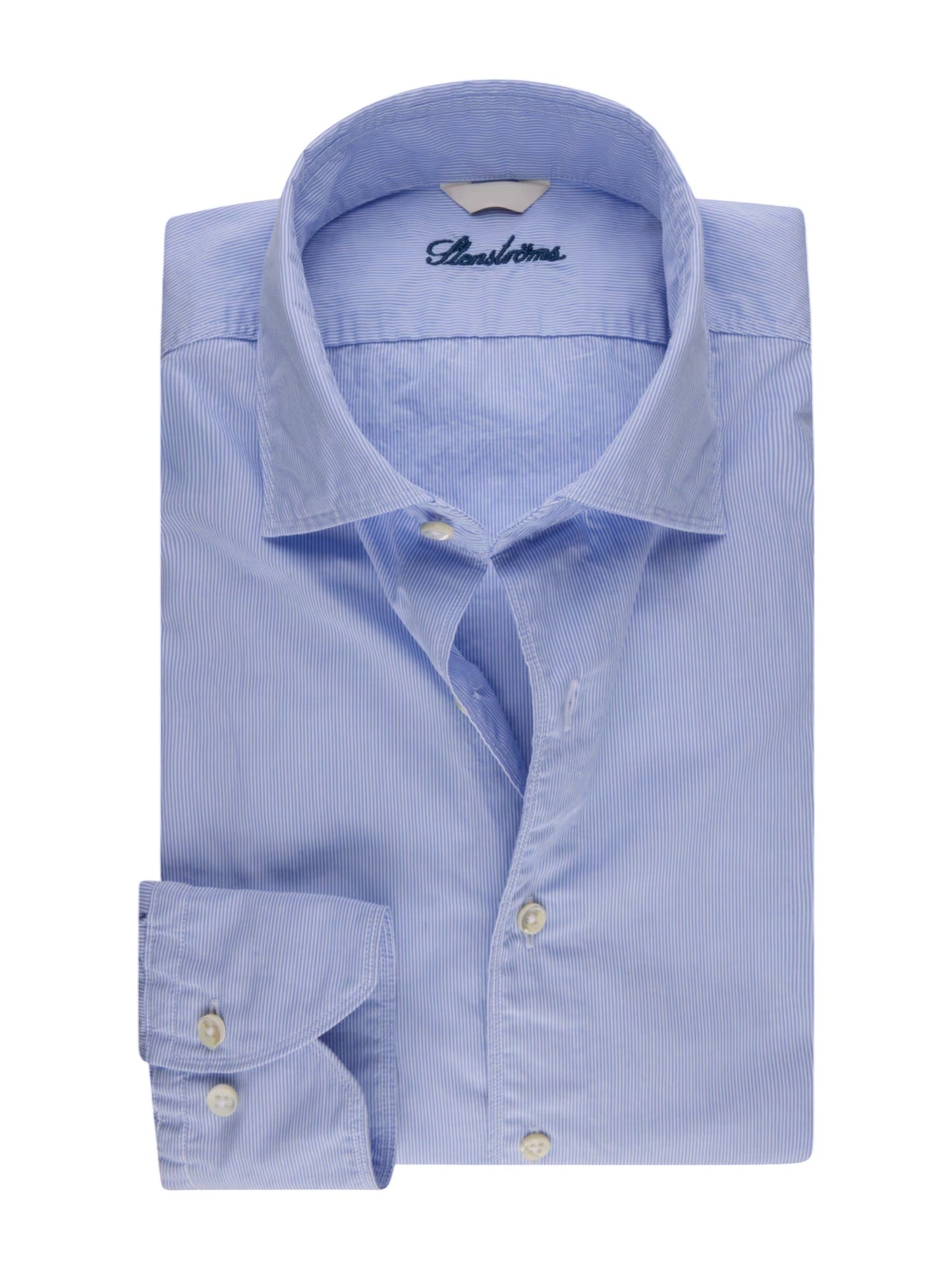 Stenströms Light blue Striped Poplin Shirt