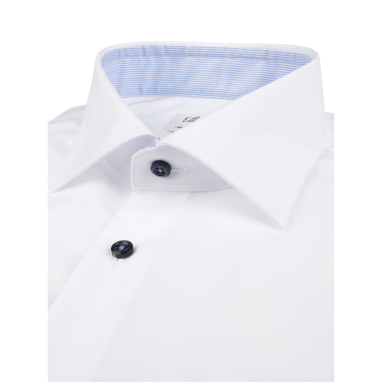 Stenstroms White Contrast Twill Shirt