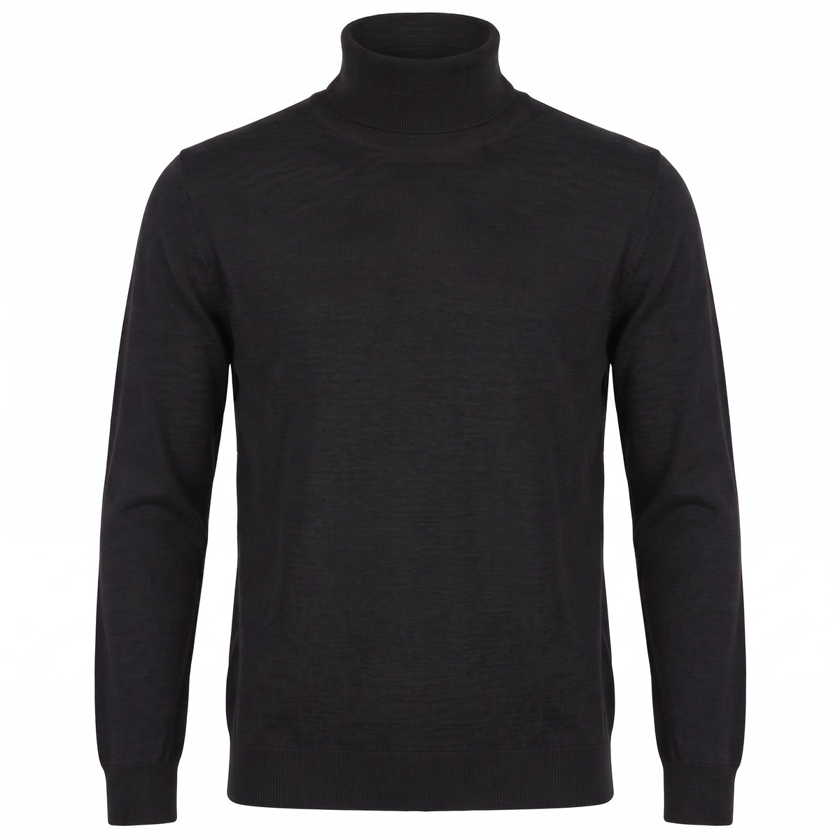 Ferrante Extra Fine Merino Wool Turtleneck Sweater in Black