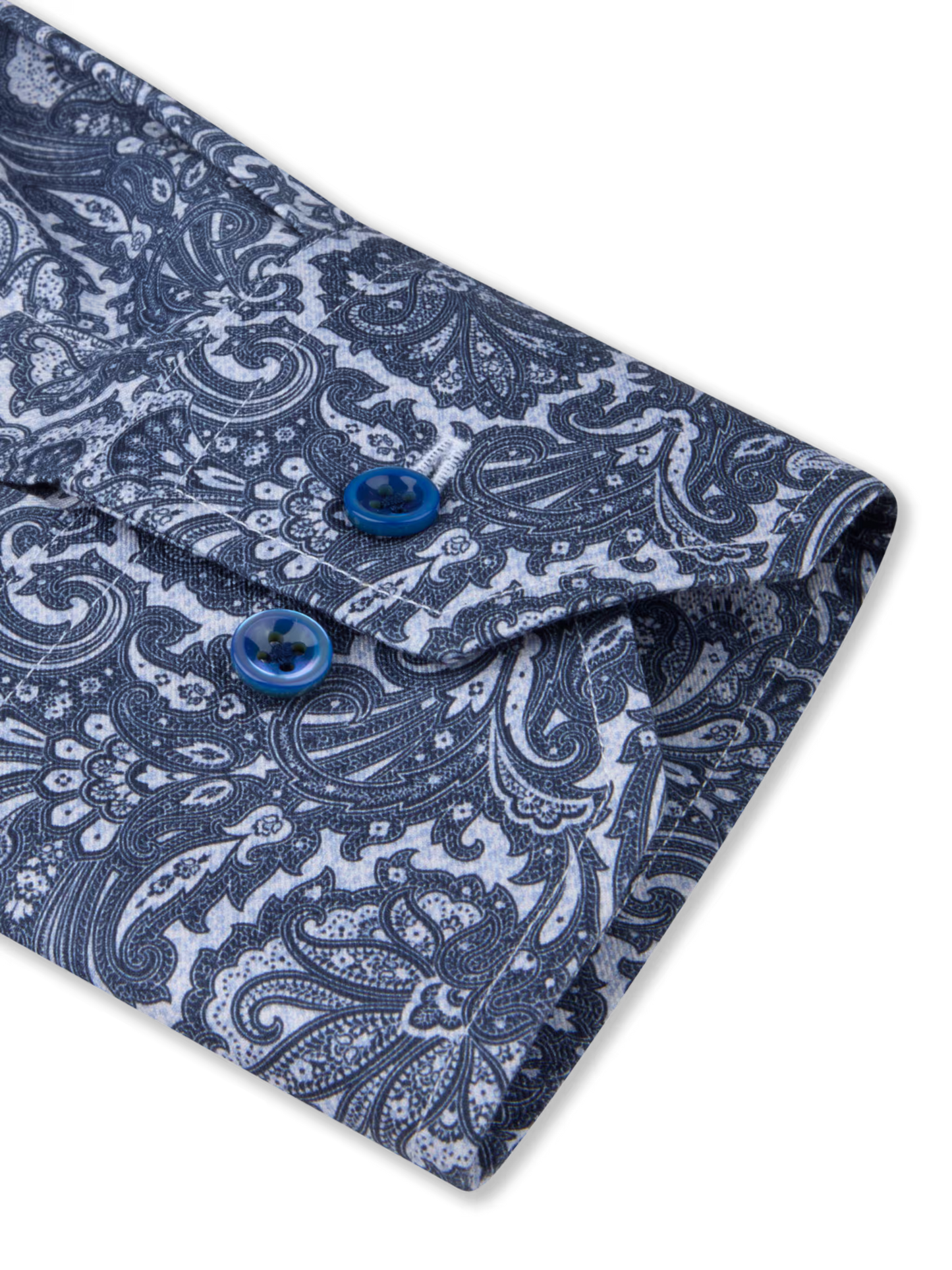 Stenströms Light Blue Patterned Twill Shirt in Slim Fit