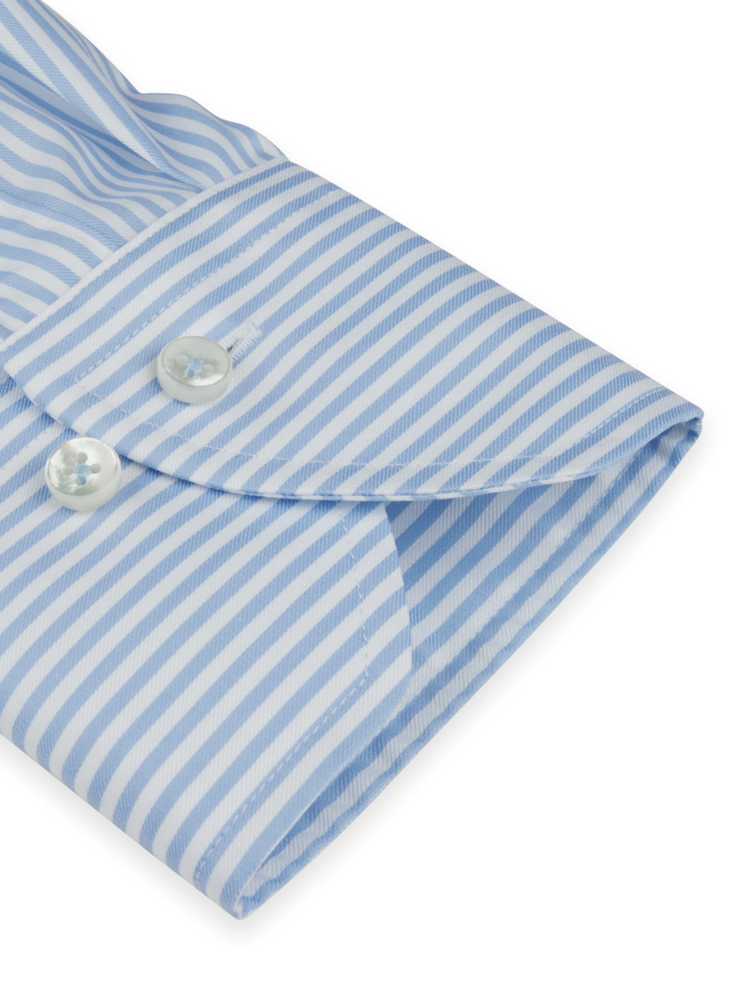 Stenströms Blue Striped Twill Shirt in Slim Fit.