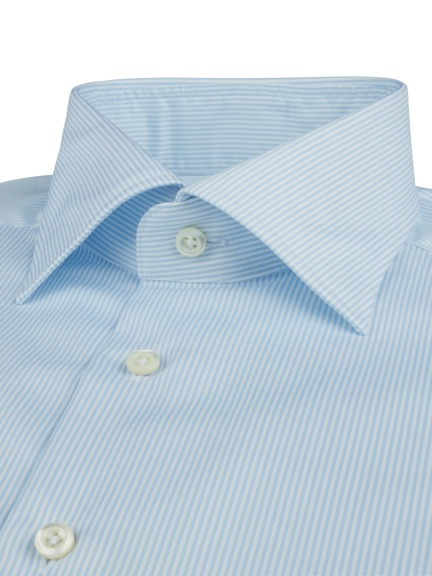 Stenströms Light Blue Striped Twill Shirt in Slim Fit