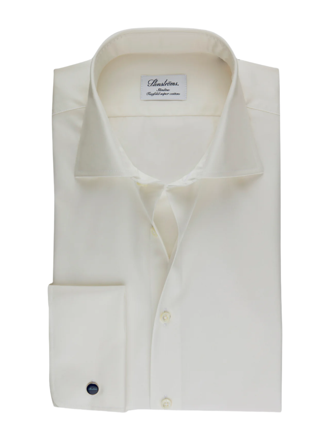 Stenstroms Off-White Twill French Cuff Dress Shirt