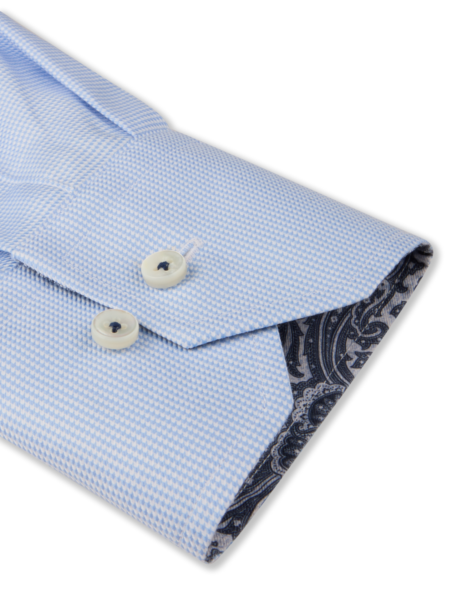 Stenströms Light Blue Contrast Twill Shirt in Slim Fit