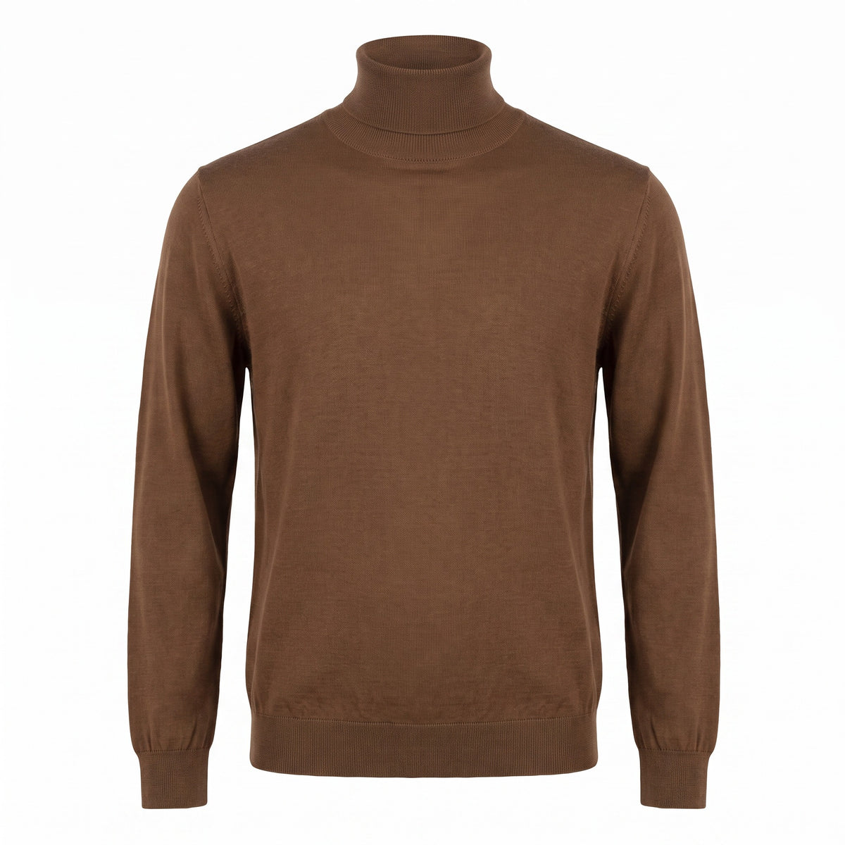 Ferrante Extra Fine Merino Wool Turtleneck Sweater in Mocha