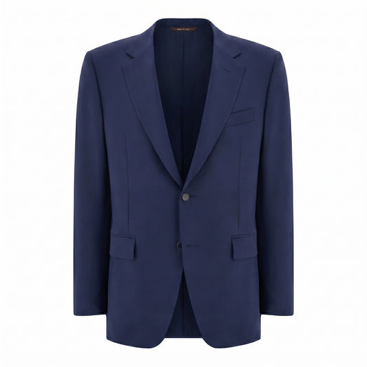 Canali Siena Model Sport Coat in Travel Wool–Navy