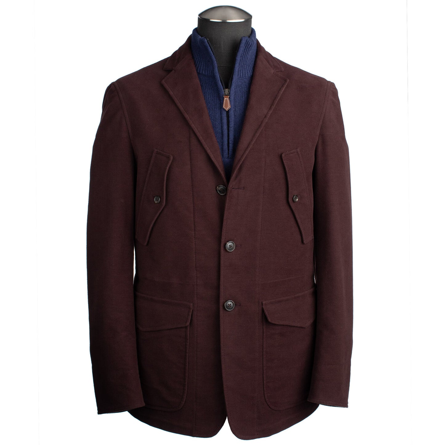 Belvest Casual Coat in Maroon