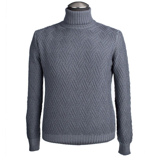 Gran Sasso Wool Turtleneck Sweater in Gray