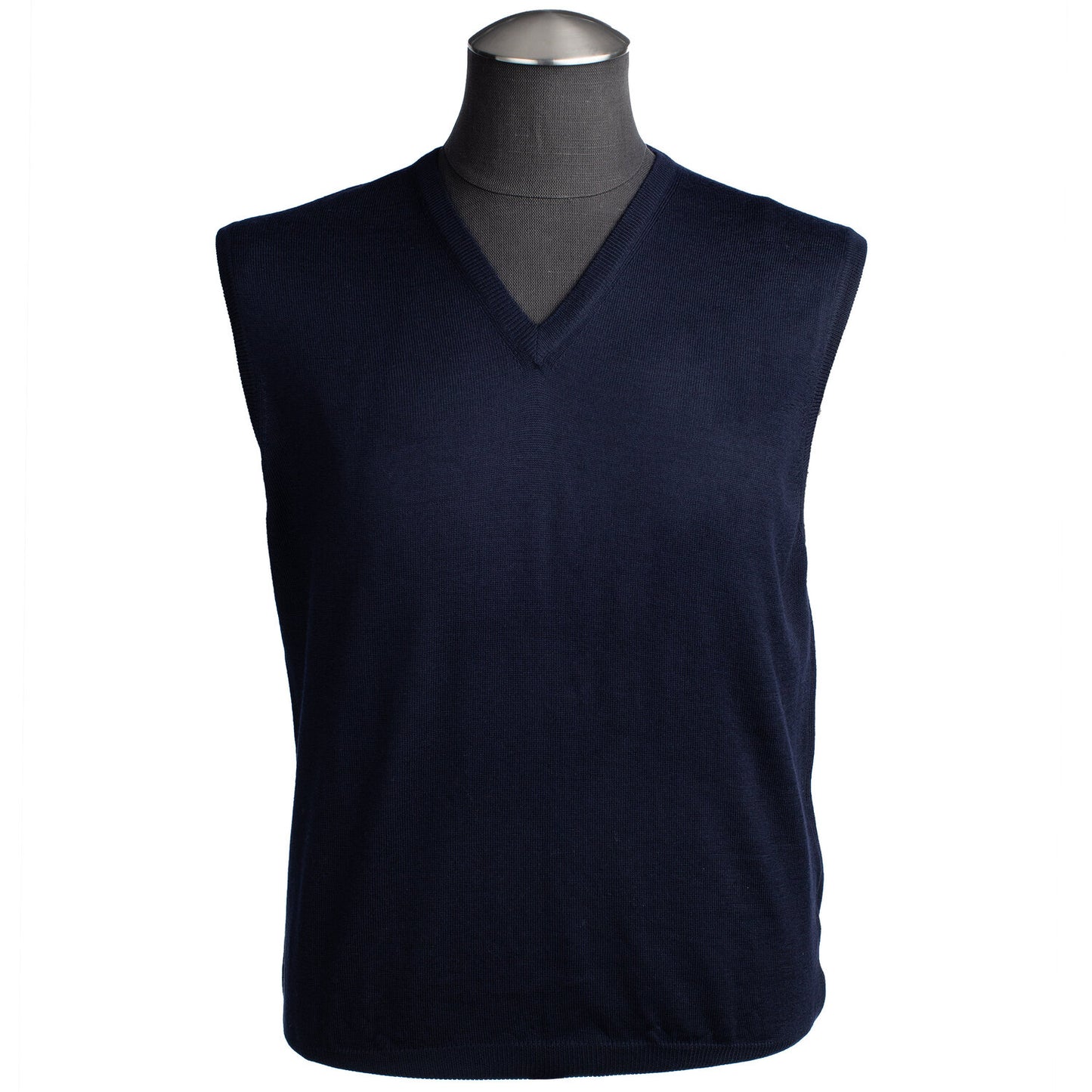 Gran Sasso Merino Wool Slip-Over Sweater Vest in Navy