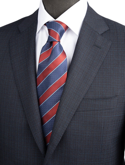 Canali Siena Model Impeccable Wool Suit in Blended Blue Check