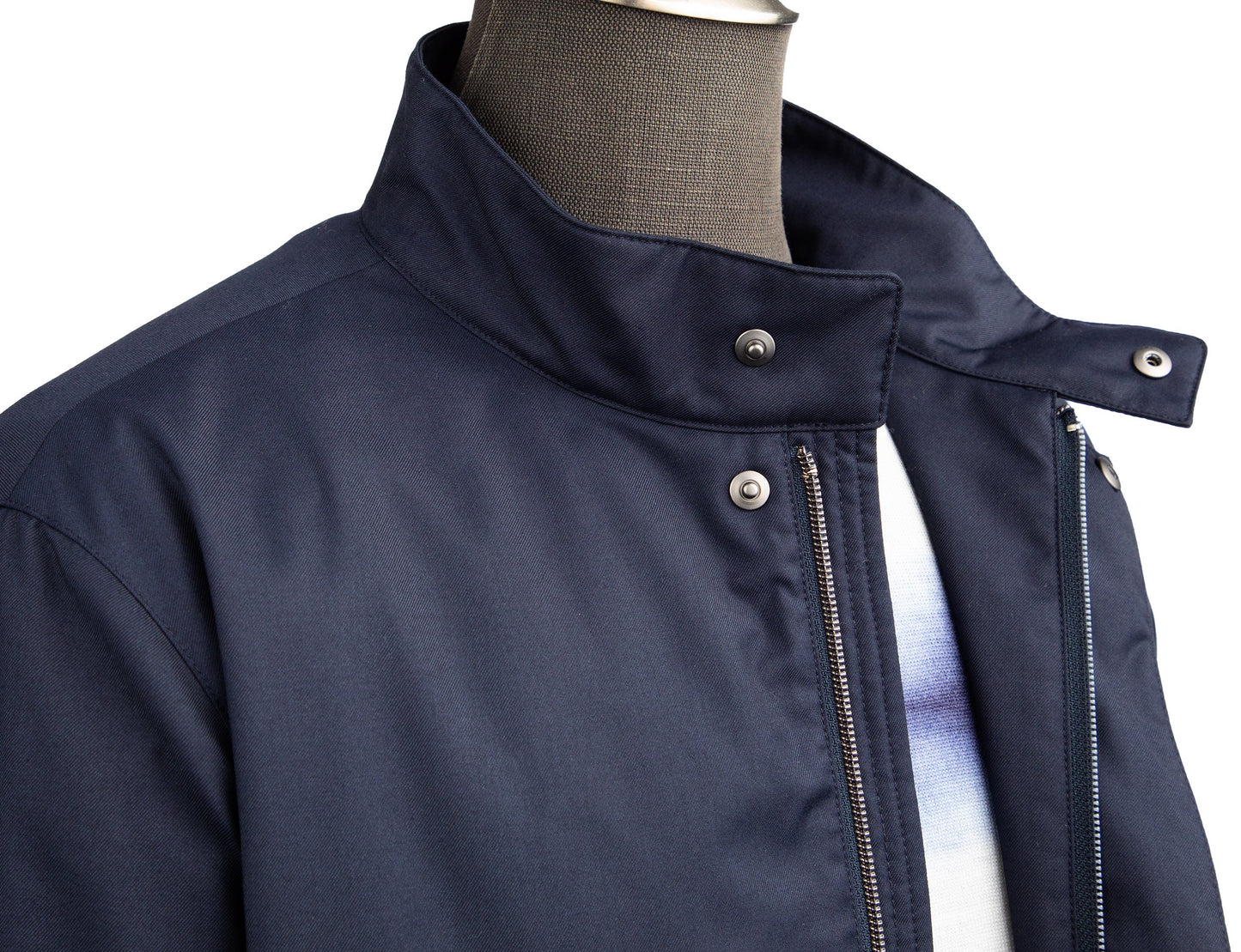 Canali Navy Rain & Wind Tech Coat