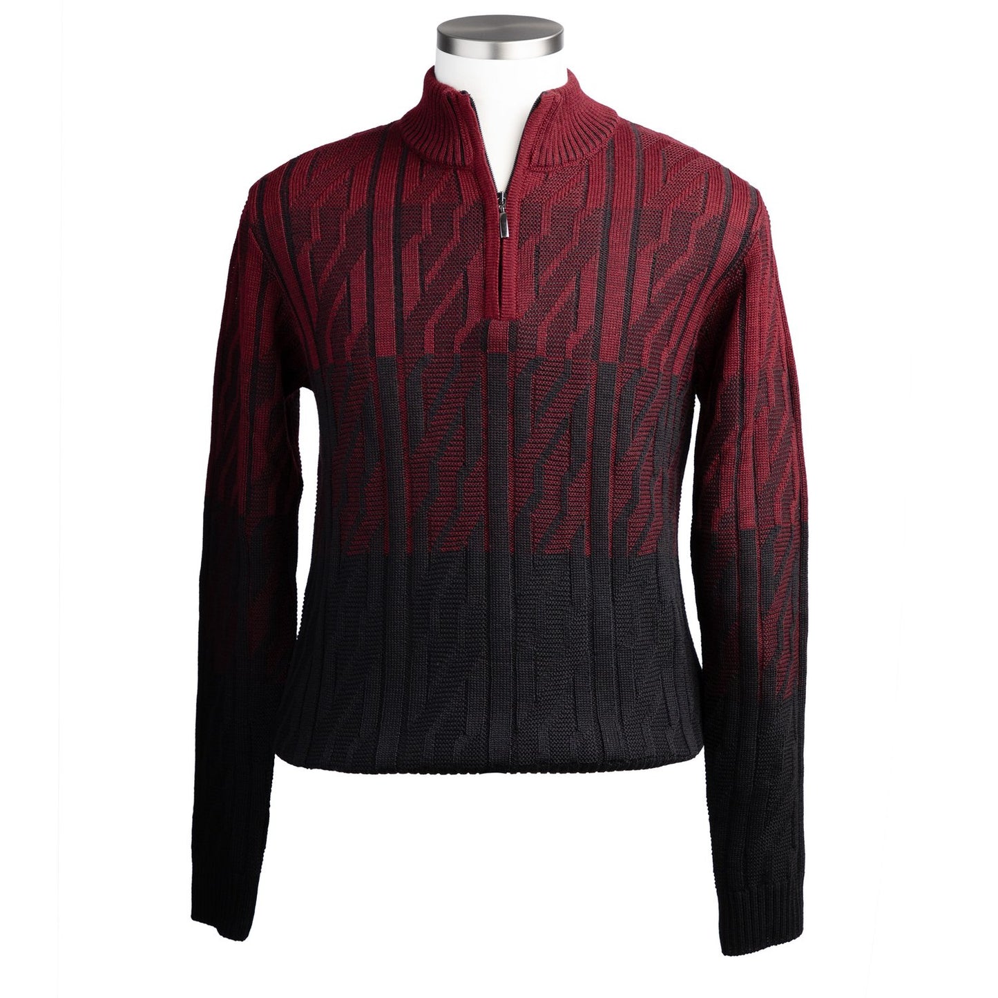 Montechiaro Quarter-Zip Sweater in Sangria