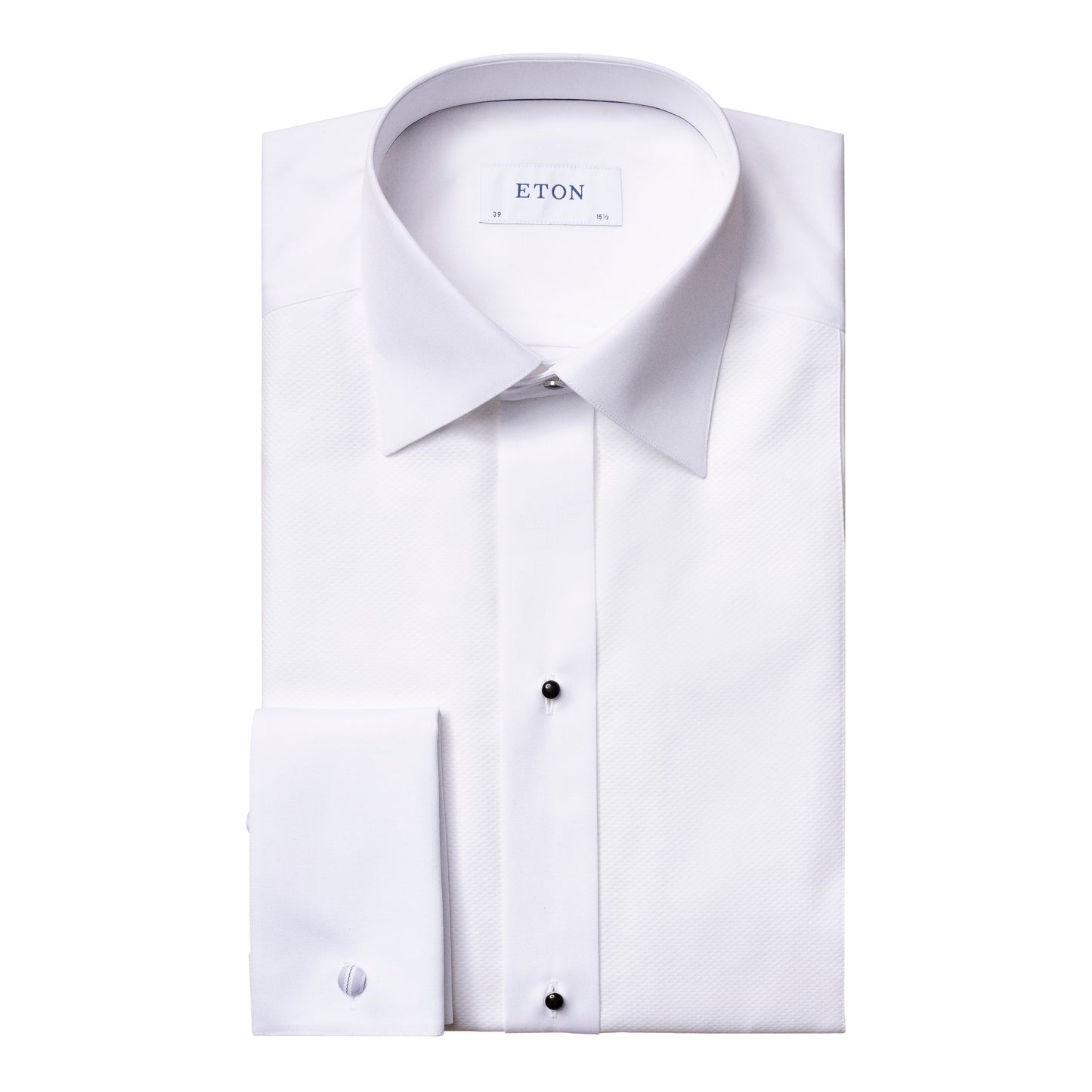 Eton White Signature Piqué Tuxedo Shirt