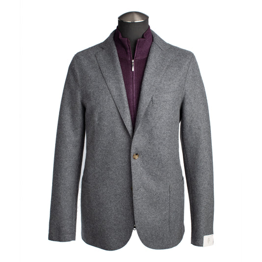 Eleventy Milano Slim Fit Wool Blend Sport Coat in Smoke Gray Melange