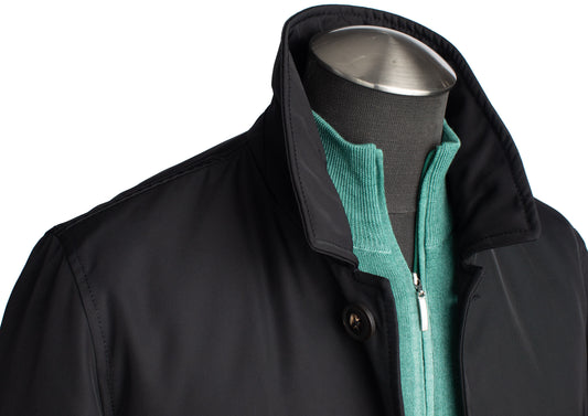 Pal Zileri Water-Resistant Raincoat in Black