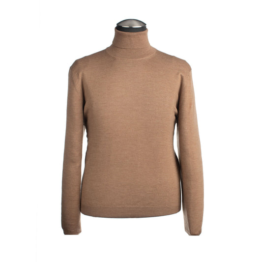 Gran Sasso Extra Fine Merino Wool Turtleneck Sweater in Camel