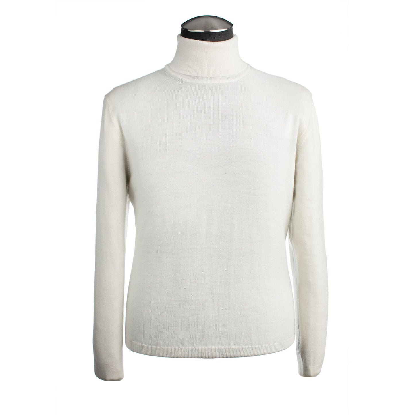 Gran Sasso Extra Fine Merino Wool Turtleneck Sweater in Off-White