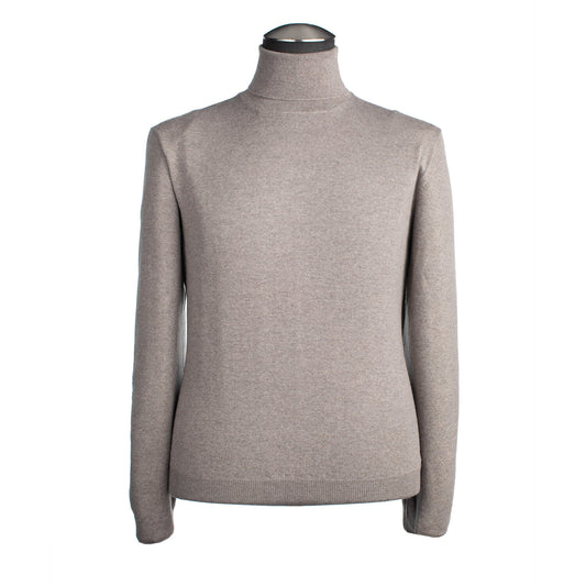 Gran Sasso Extra Fine Merino Wool Turtleneck Sweater in Sand