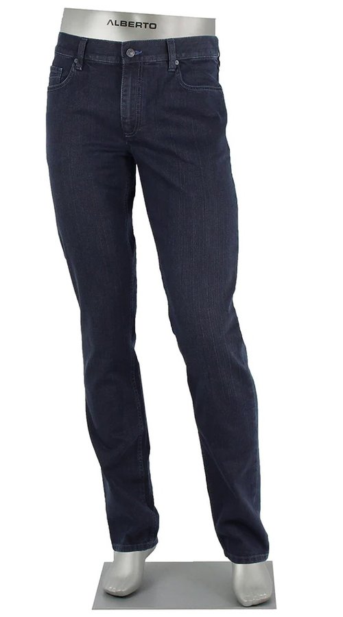 Alberto Jeans Pipe Regular Slim Fit T400 in Indigo