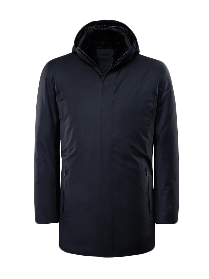 UBR Regulator Savile Wool Parka with Removable Hood in Dark Navy