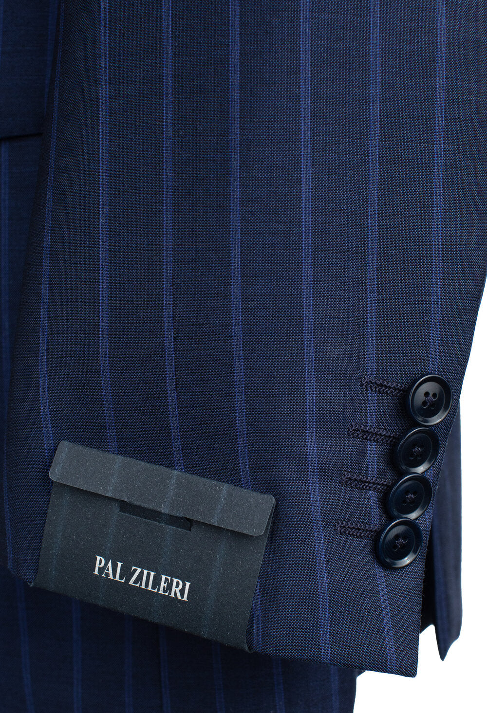 Pal Zileri Model Z Super 130 Suit in Blue Pinstripe