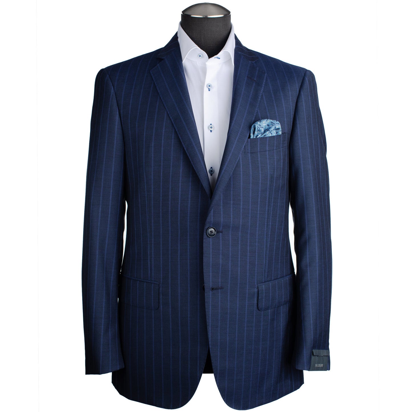 Pal Zileri Model Z Super 130 Suit in Blue Pinstripe