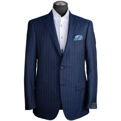 Pal Zileri Model Z Super 130 Suit in Blue Pinstripe