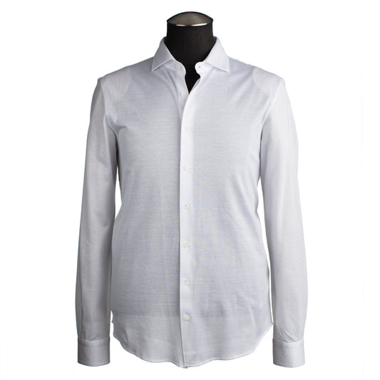 Gran Sasso Jersey Vintage Piqué Sport Shirt in White