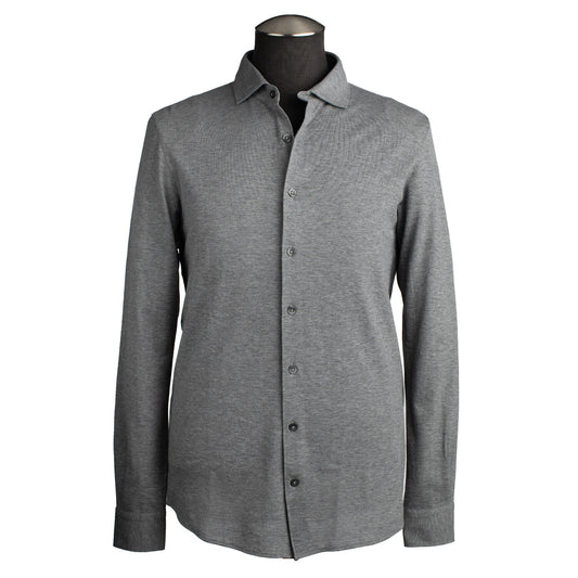 Gran Sasso Jersey Vintage Piqué Sport Shirt in Gray